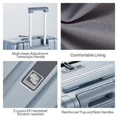 20 Inch Carry On Luggage Hard Shell Suitcases with Wheels Luggage Suitcase Travel Luggage for Women Men Rolling Luggage Bags for Business Trip Weekender