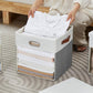 13x13 Inch Ultra Thick Fabric Storage Bins with Lids & Windows (3 Count)