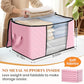 8 Pack Storage Bags for Clothes Blanket Storage Bins with Lids (8 Count)