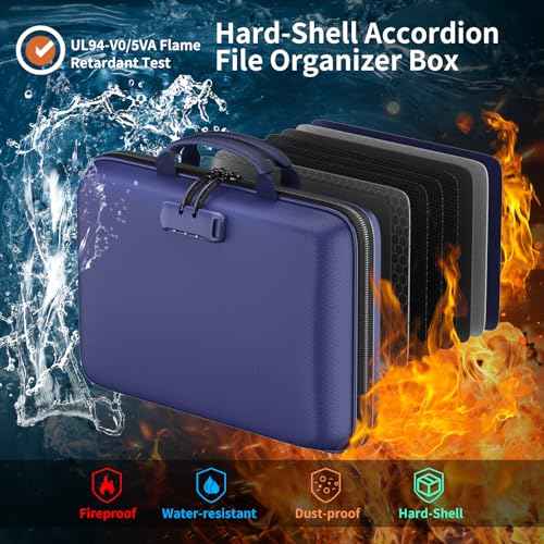 Fireproof File Organizer with Lock