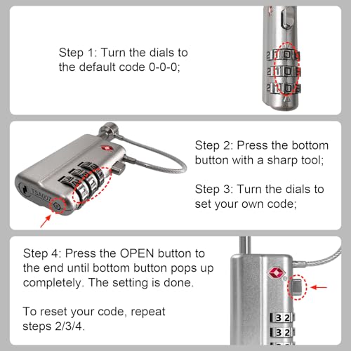 TSA Cable Lock 4 (4 Count)