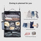 Travel Portable Hanging Shelves Closet Organizer Packing Luggage Storage with Multifunctional and Foldable Invisible Compartment