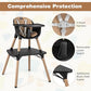 High Chair 5 in 1 Convertible Highchair for Babies & Toddlers