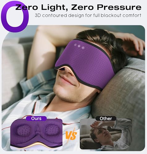 Bluetooth Sleep Headphones with 3D Eye Mask for Zero Pressure