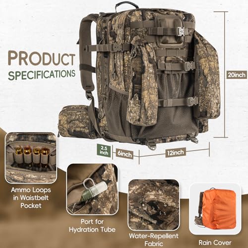Upgraded Hunting Backpack For men for Deer and Elk Hunting bag