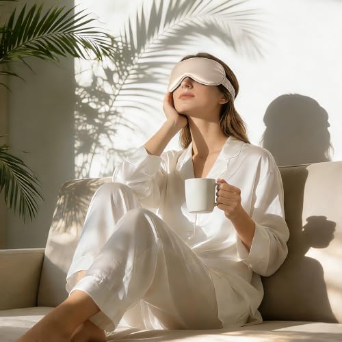 Adjustable 100% 22 Momme Mulberry Silk Sleep Mask