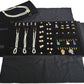 Velvet Travel Jewelry Case Roll Bag Organizer for Necklace Bracelet Earrings Ring (Black) (Black（6+2+4+2)