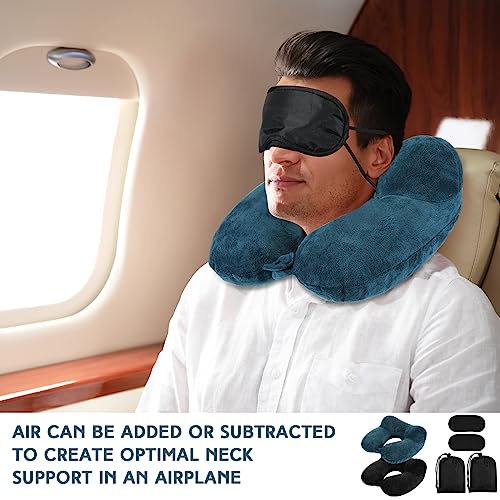 2 Inflatable Neck Pillow Airplane Travel (2 Count)
