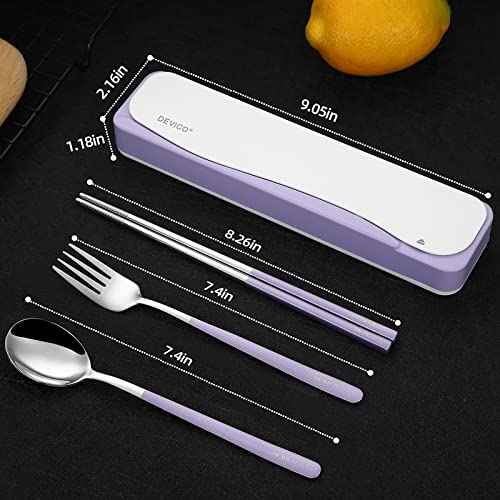 Travel Utensils with Case (4 Count)