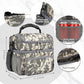 Double Layer Cooler Insulated Lunch Bag Adult Lunch Box Large Tote Bag for Men (Digital Camo)