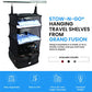 Stow-N-Go Hanging Travel Shelves, Packing Organizer for Luggage. Carry on Closet for Suitcase. Expandable Packing Cube. Travel Essentials. (Black - L, L = (L) 11.8" x (W) 11.8")