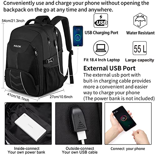Extra Large Backpack for Men 55L