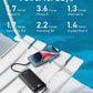 charmast Portable Charger with Built in Cables, Power Bank with Cords Wires, Slim 10000mAh Travel Battery Pack 6 Outputs 3 Inputs 3A Fast Charging for Samsung Google Pixel LG Moto iPhone iPad