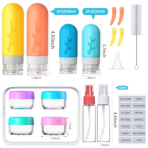 18pack Travel Bottles for Toiletries (18 Count)