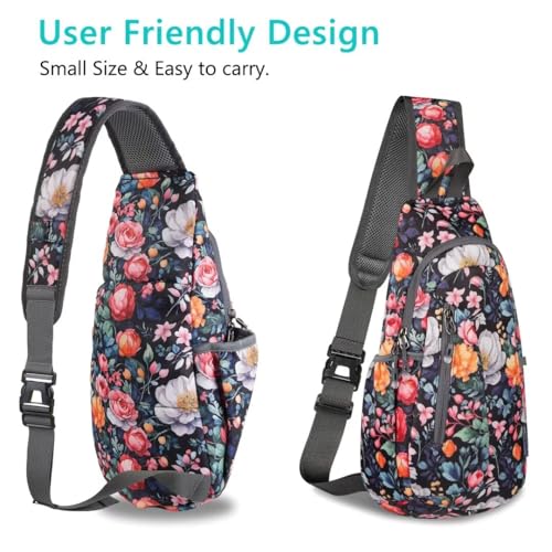 Small Sling Bag Lightweight Crossbody Bag for Easter Gifts Women Men Hiking Backpack Travel Shoulder Bag Chest Daypack for Gym Work Outdoor Sports Mix