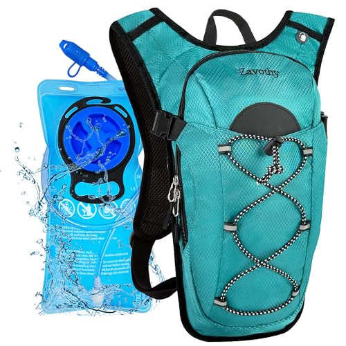 Lightweight Hydration Backpack with 2L Water Bladder Water Backpack Hydration Pack for Cycling Running Biking Hiking Backpack Green