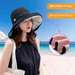 Women Summer Mesh Sun Hats Floppy Wide Brim UV Protection Fishing Hat Beach Hiking Garden Travel Lawn Work Cap Chin Strap