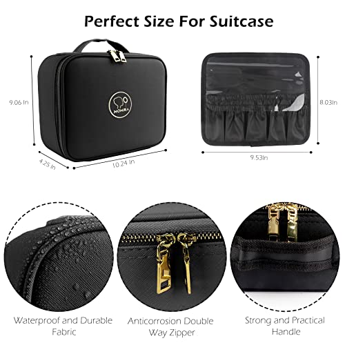 Travel Makeup Bag Cosmetic Bag Makeup Organizer Bag with Lighted Mirror