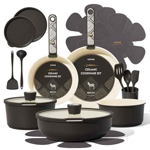 21pcs Ceramic Cookware Set