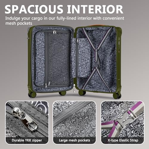 5 Piece Luggage Set with Cup Holder (5 Count)