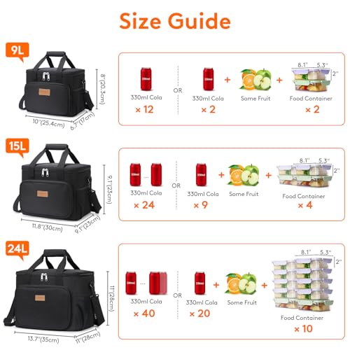 Large Lunch Bag (Black / Jumbo(24L))