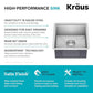 Stainless Steel 17 in 16 Gauge Undermount Bar Sink KWU111