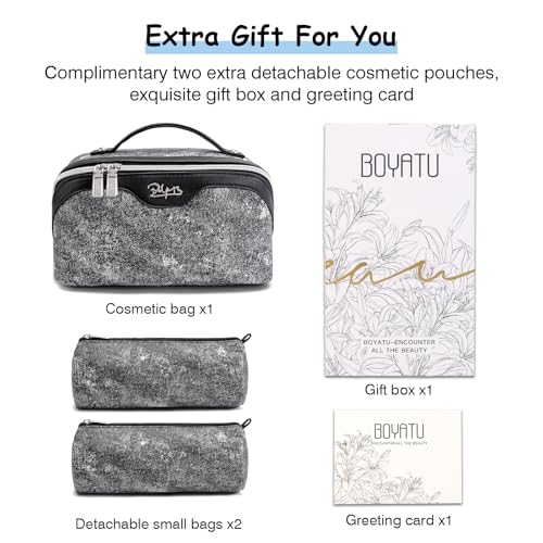 Travel Makeup Bag Cosmetic Bags for Women (3 Count)