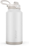 ZULU Powerfill Pro 64oz Half Gallon Stainless Steel Water Bottle with Quick Fill Lid, Triple Walled Vacuum Insulated Metal, Leak Proof Locking Lid, Sip and Chug, Reusable BPA Free, White Monochrome - Roamly