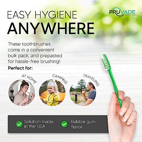 144 Pack Disposable Toothbrushes with Toothpaste (144 Count)