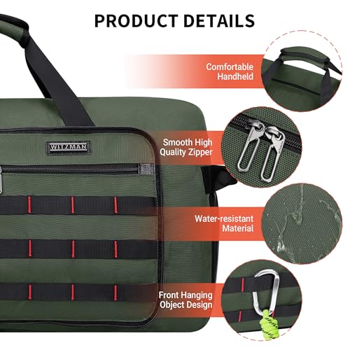 Foldable Duffle Bag for Men Large 65L Travel with Shoe Compartment