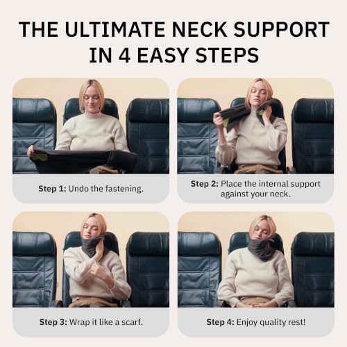 Pillow Scientifically Proven Neck Support Travel Pillow for Airplanes