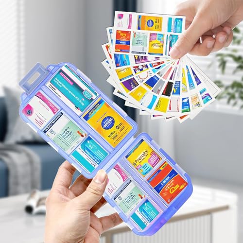 Small Pill Case Travel Pill Box Cute Pill Organizer for Purse Portable Daily Medicine Organizer 10 Compartment Pill Holder for Vitamins