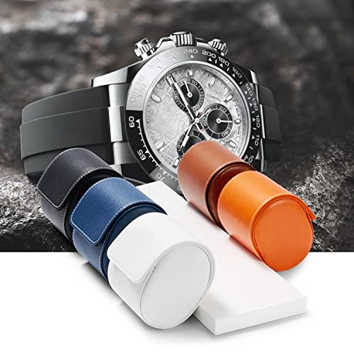 Luxury Leather Travel Watch Case Single Watch Box for Men and Women Portable Jewelry Watch Storage Roll Organizer