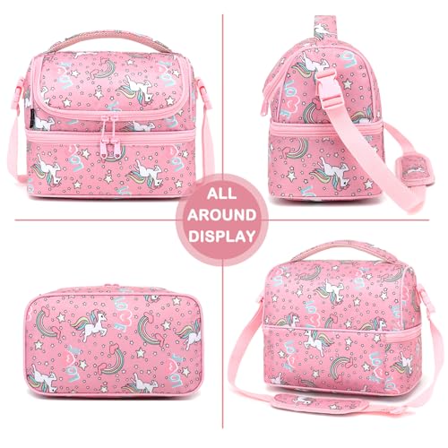 Double Decker Cooler Insulated Lunch Bag Large Tote for Boys