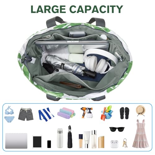 Beach Bag Waterproof Sandproof Large Capacity Foldable for Women