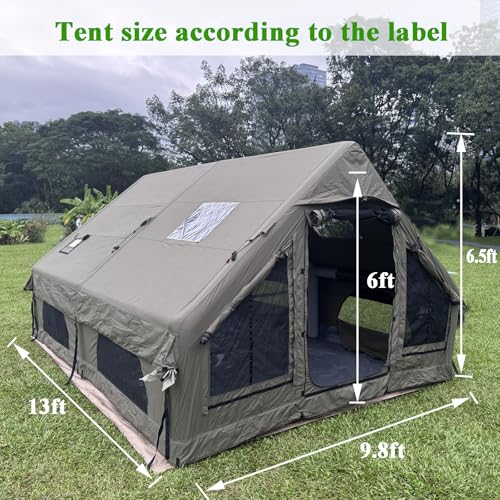 Luxury Inflatable Canvas Tent for Camping with Stove Jack