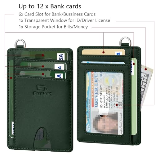 Slim Minimalist Wallet RFID Credit Card Holder for Men
