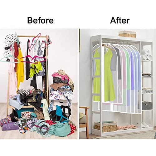 8pcs Clear Garment Bags for Hanging Clothes