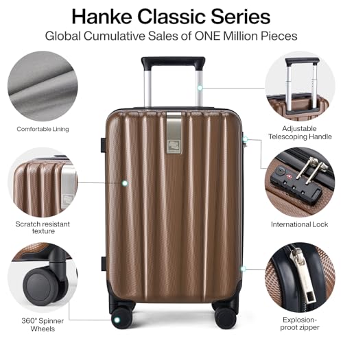 Luggage Sets 3 piece Carry On Luggage with Wheels PC Hard Shell Suitcases Lightweight Checked Tsa Luggage Extra Large Travel Suitcase Woman Men 20 (3 Count)