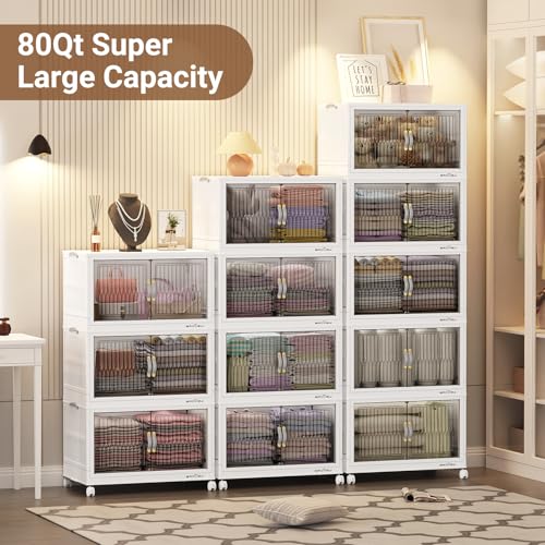 240Qt Stackable Storage Bins with Lid (3 Count)