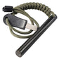 4" Survival Ferro Rod Drilled Flint Fire Starter and Striker Kit