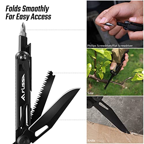 16-in-1 Multitool Pliers with Sheath Stainless Steel EDC