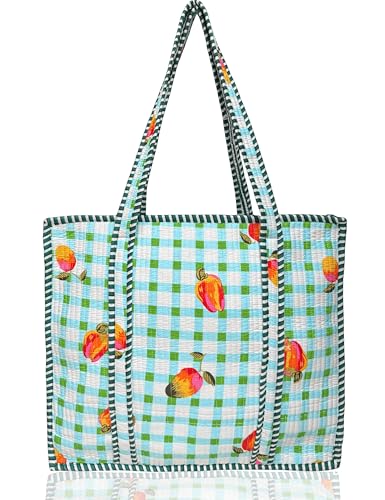 100% Cotton Quilted Tote Bag For Women