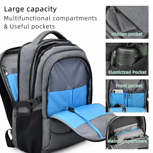 17 Inch Travel Laptop Backpack Water Resistant College Backpack for Men