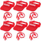 6 Sets Guard Visor Hat Red Emergency Whistle Lanyard for Pool Beach (12 Count)