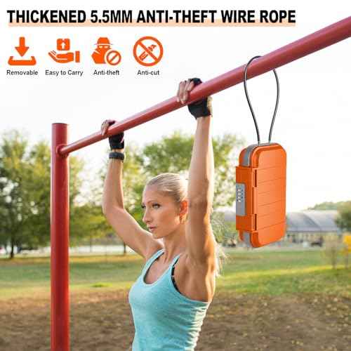 Portable Safe Lock Box with Combination Lock Mini Beach Travel Safe Waterproof Small Lockable Box with Removable Wire Rope Combination Safe Box for Dorm