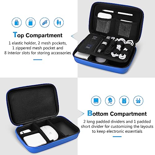 Hard Travel Electronic Organizer Case for MacBook Power Adapter Chargers Cables Power Bank Apple Magic Mouse Apple Pencil USB Flash Disk SD Card Small Portable Accessories Bag