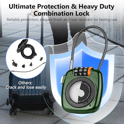 Compatible with Apple AirTag Secure Lock with Wire Cable (2 Count)