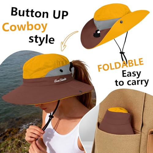 Women's Ponytail Safari Sun Hat