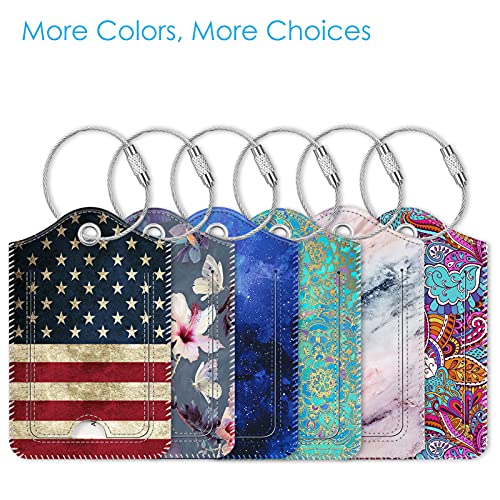 Luggage Tags Privacy Cover ID Label for Travel Bag Suitcase (2 Count)